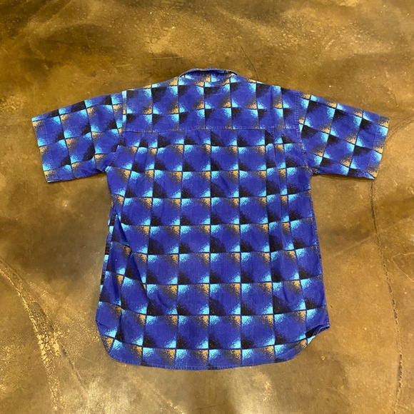 VTG 90s Shah Safari Vibrant Short Sleeve Button Up Shirt - Picture 2 of 7